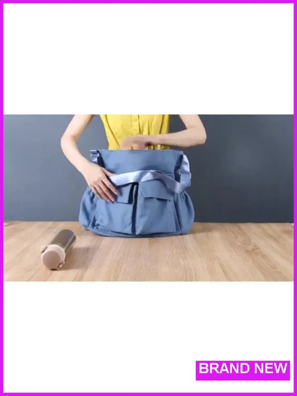 Large Canvas Messenger Bag Crossbody Shoulder Tote with Adjustable Strap and